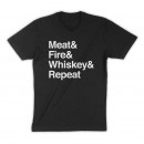 Koszulka Meat & Fire & Whiskey & Repeat