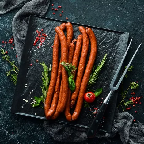 Traditional thin sausage "kabanosy staropolskie"