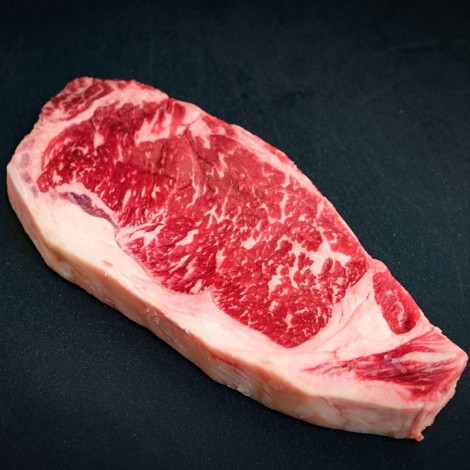 New York steak from marbled Polish beef